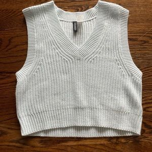H&M blue sweater vest.